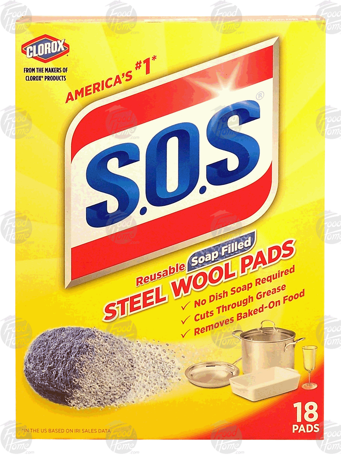 S.O.S.  reusable soap filled steel wool pads Full-Size Picture